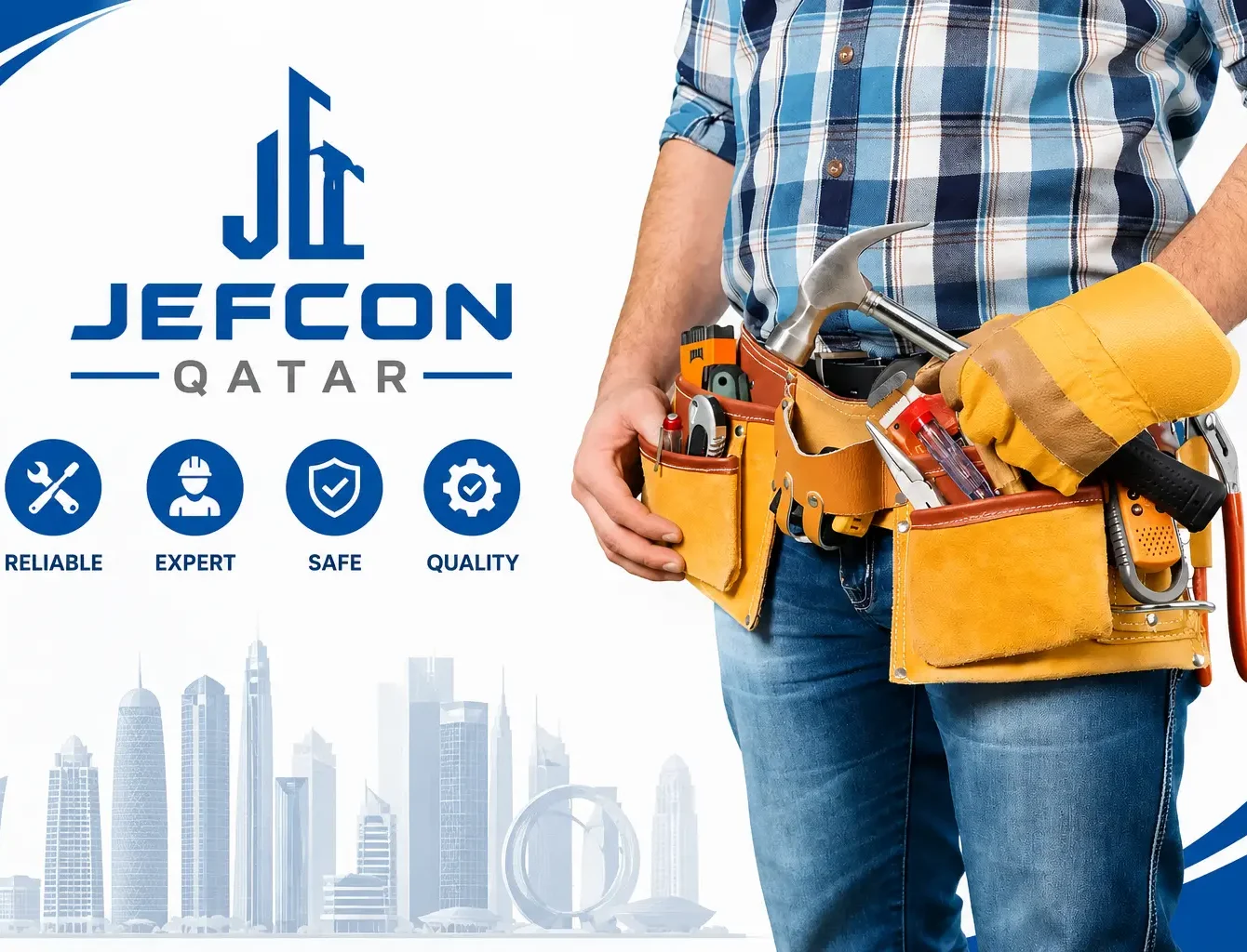 Affordable handyman services in Qatar by Jefcon Qatar offering expert plumbing, electrical, carpentry, repairs, and maintenance at the best price.