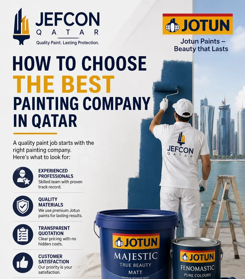 Jefcon Qatar is best painting company in qatar. Jotun certified company with affordable prices. Book now!